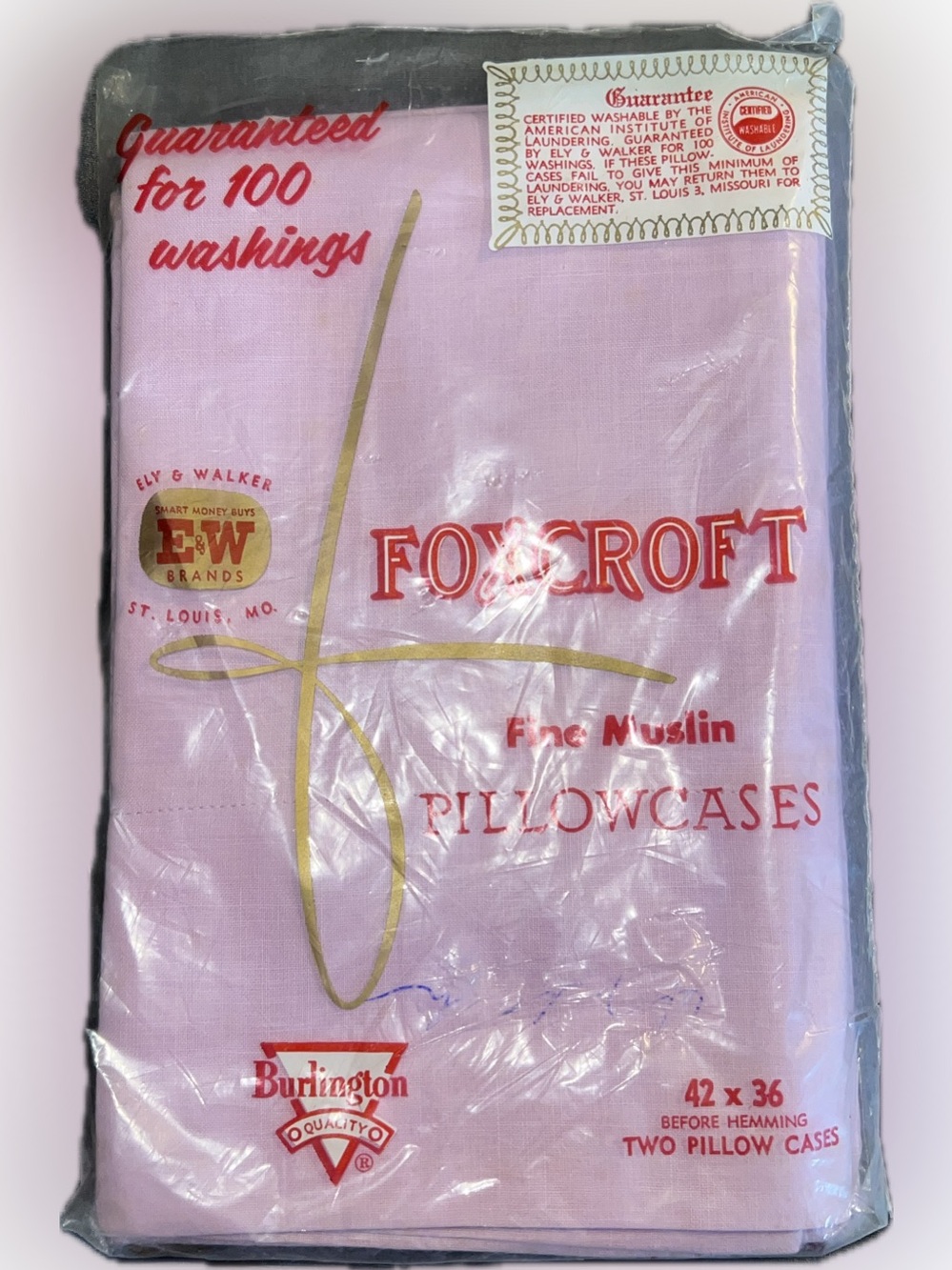 💥 Vintage New Foxcroft Lavender Fine Muslin Pillowcases Washable 2 Pillowcases